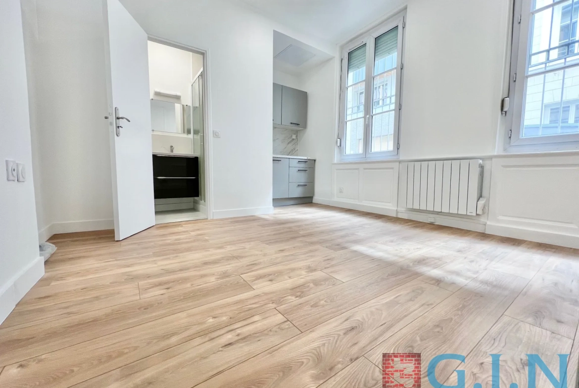 Studio rénové de 17,37 m² à Rouen proche du Vieux Marché 