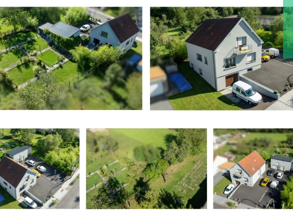 Maison 140 m² à Farébersviller avec terrasse, grands garages et jardin
