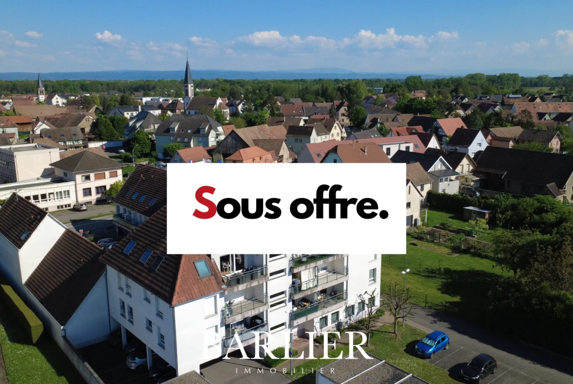 Appartement 3 pièces lumineux avec vue dégagée à Gerstheim 