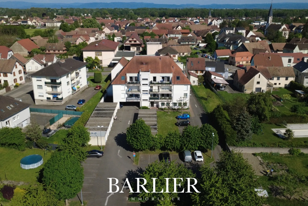Appartement 3 pièces lumineux avec vue dégagée à Gerstheim 