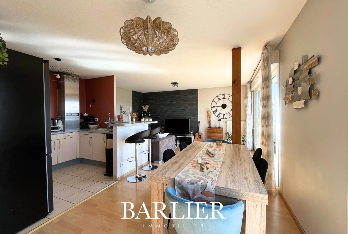 Appartement 3 pièces lumineux avec vue dégagée à Gerstheim 