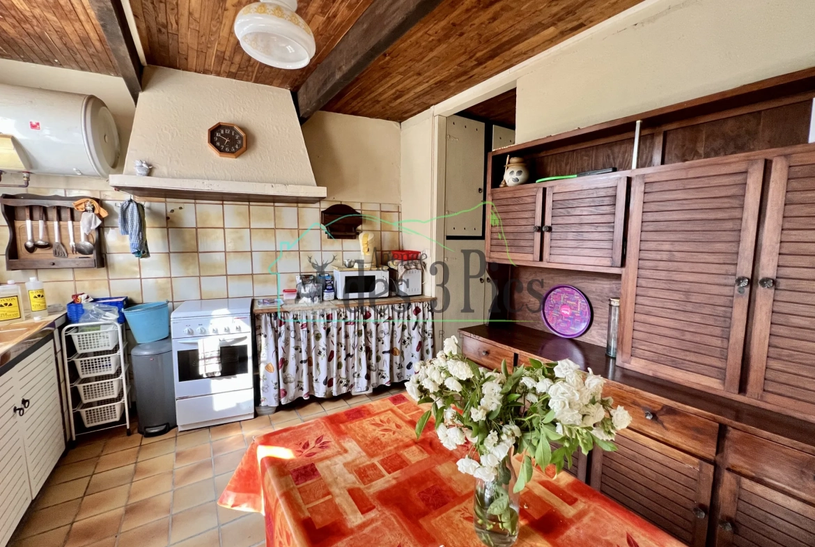 Maison en pierre avec vue montagne et rivière en Vallée de l'Arbas 
