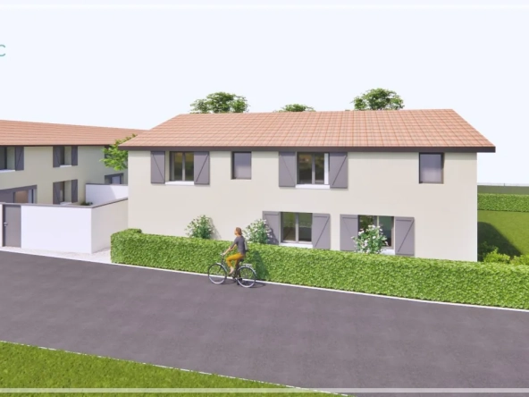 Maison neuve de 96 m² avec jardin à Buellas, livraison 2026, conforme RE2020