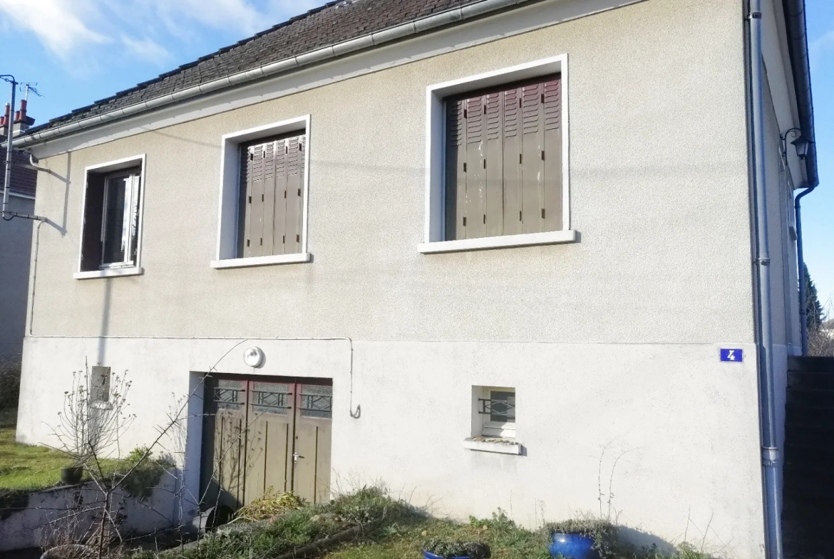 Pavillon indépendant à Vauzelles avec grand jardin, 2 chambres et sous-sol aménagé 