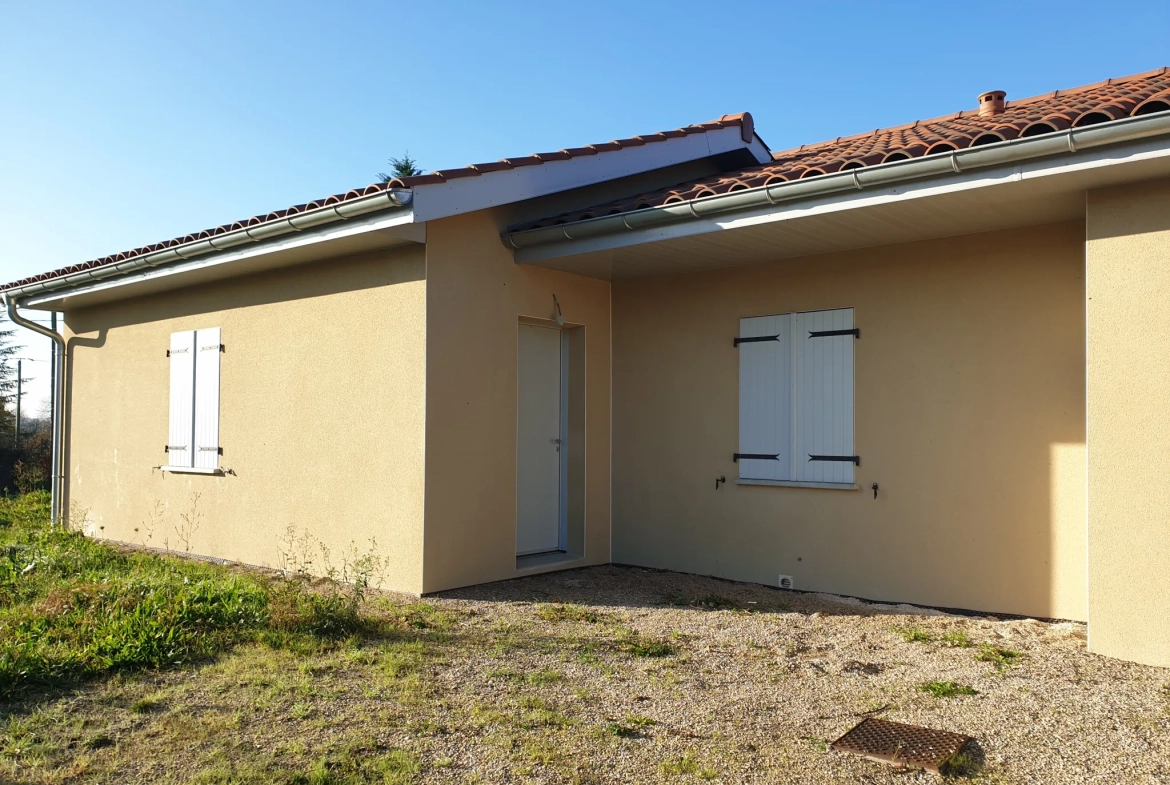 Maison neuve de 90 m² à Chaveyriat, 3 chambres, garage, terrain de 679 m² 