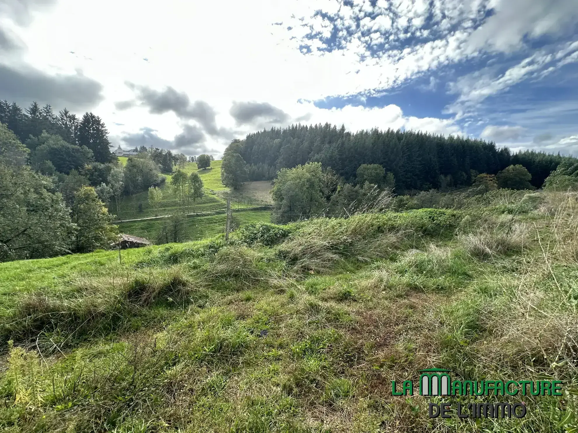 Terrain constructible de 908 m² à Saint-Just-Malmont, Exposition sud-ouest 
