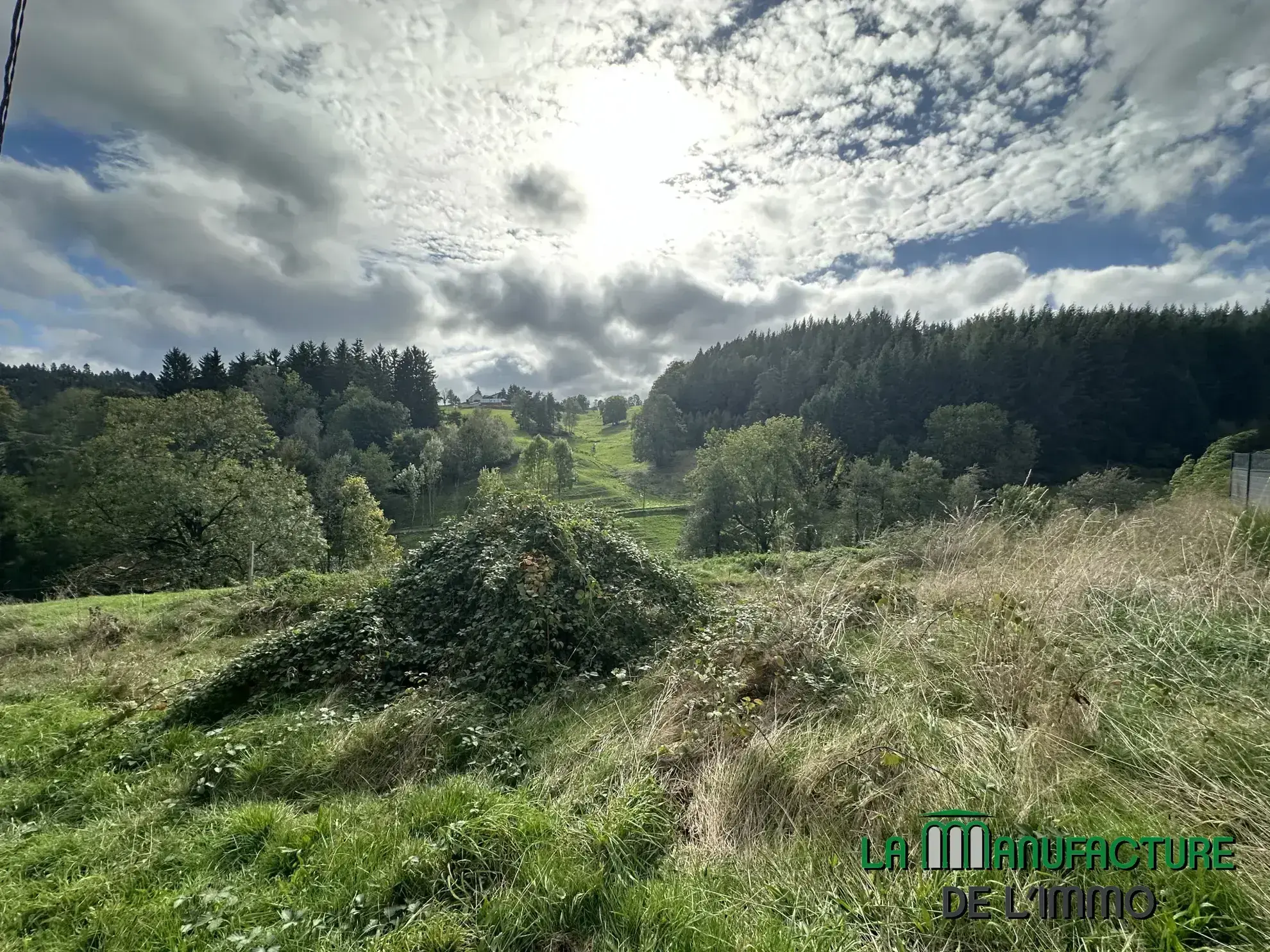 Terrain constructible de 908 m² à Saint-Just-Malmont, Exposition sud-ouest 