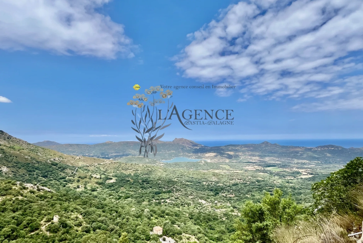 Maison de village historique à Speloncato avec vue mer et montagne 