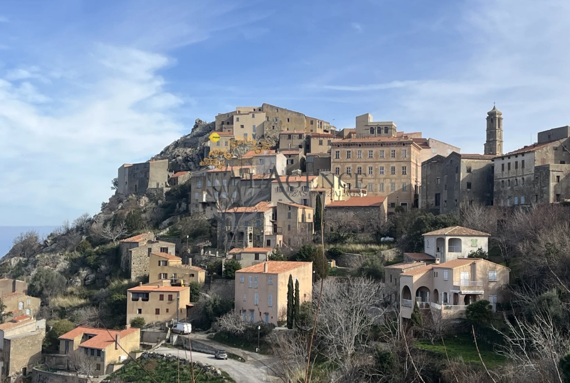 Maison de village historique à Speloncato avec vue mer et montagne 
