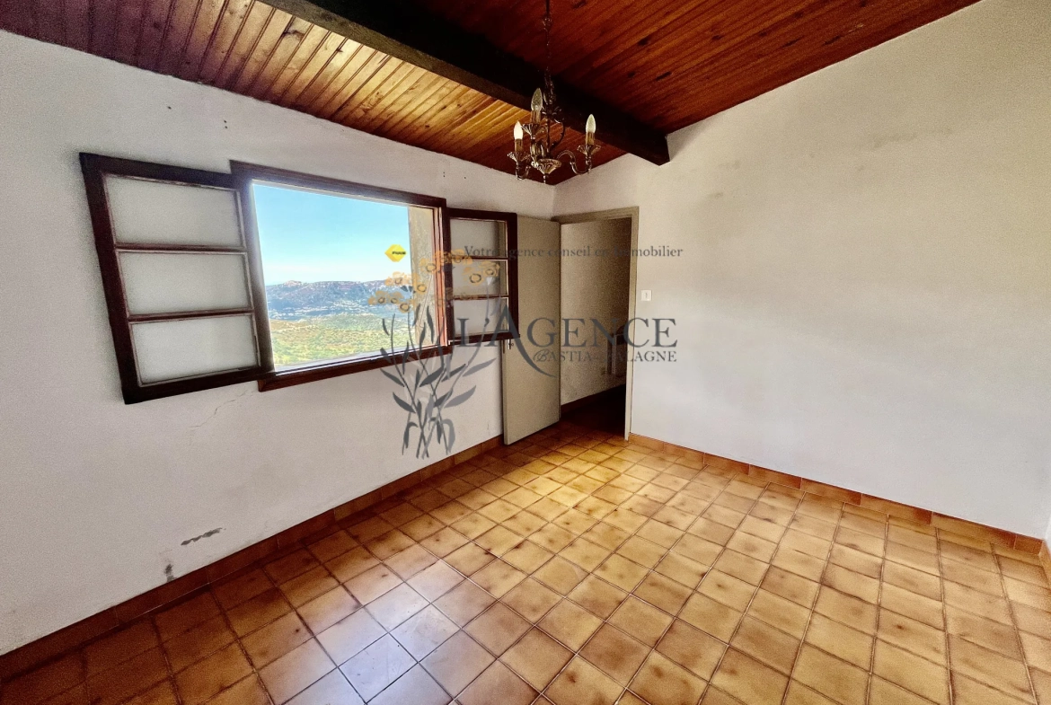 Maison de village historique à Speloncato avec vue mer et montagne 