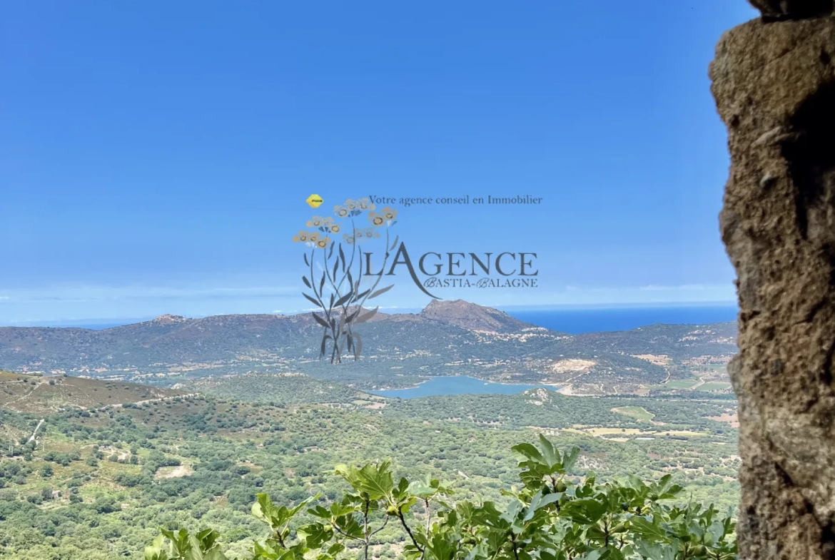 Maison de village historique à Speloncato avec vue mer et montagne 
