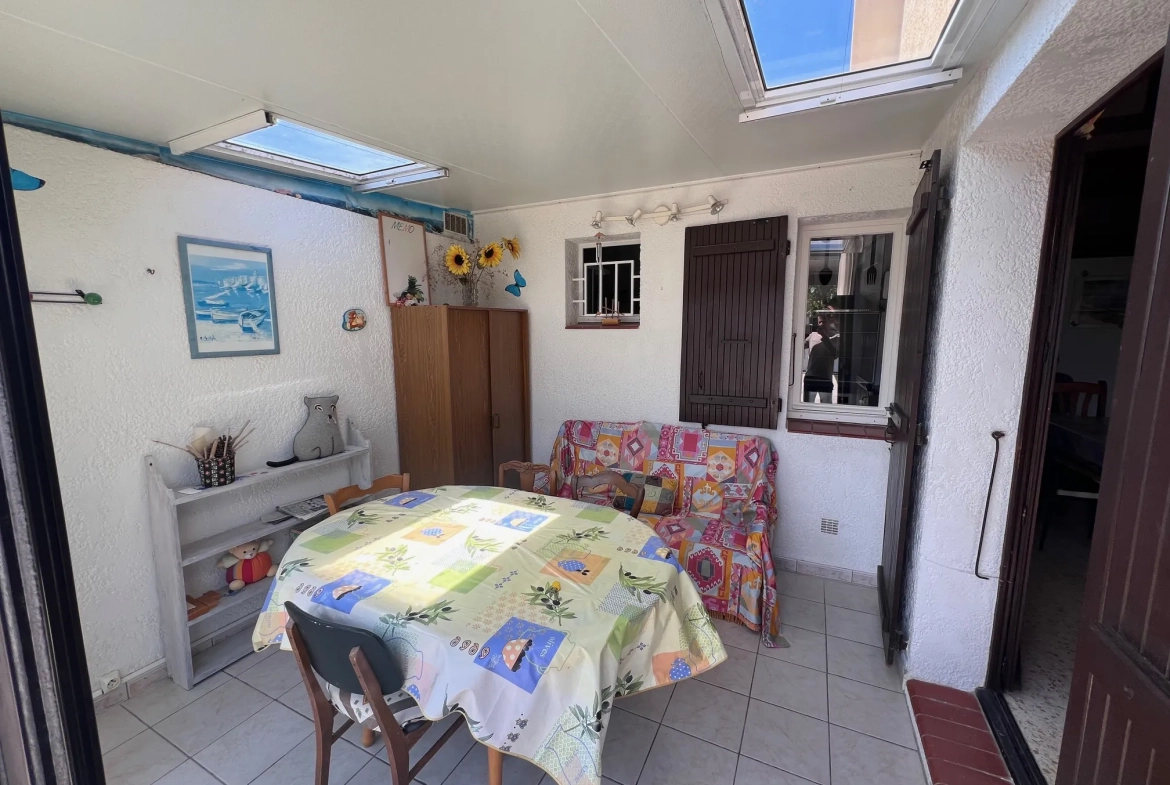 Charmante maison 3 pièces avec mezzanine et jardin au Barcarès en vente 