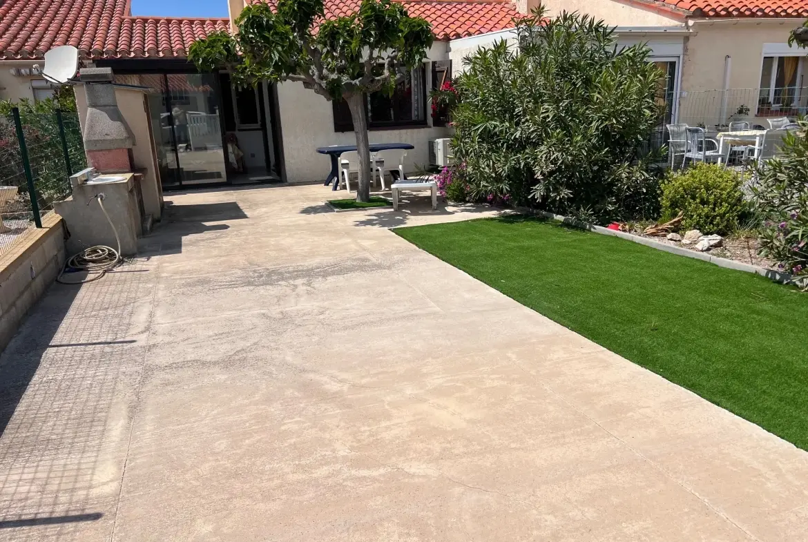 Charmante maison 3 pièces avec mezzanine et jardin au Barcarès en vente 