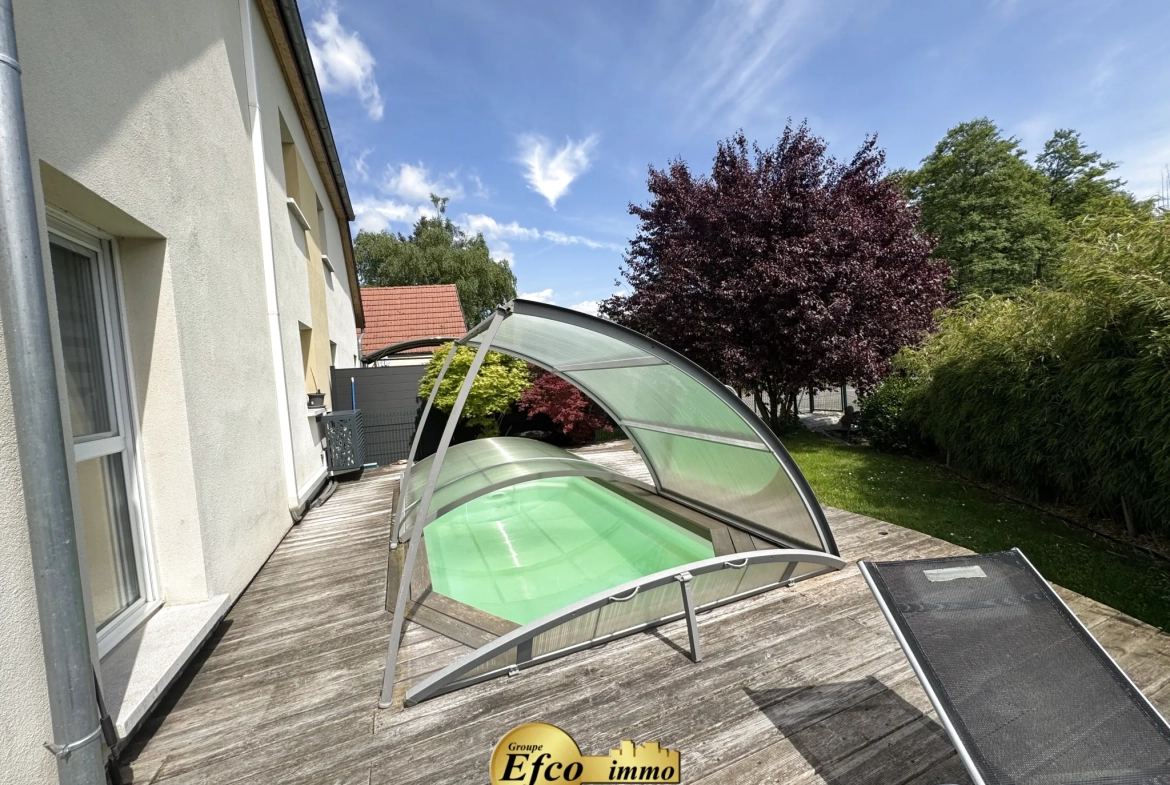 Triplex avec jardin, piscine, garage à Michelbach le Haut, 86m² 