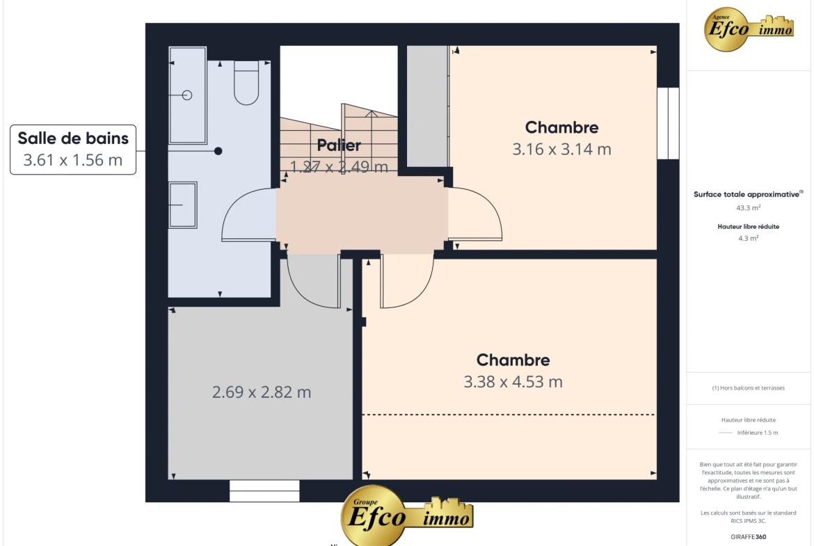 Triplex avec jardin, piscine, garage à Michelbach le Haut, 86m² 