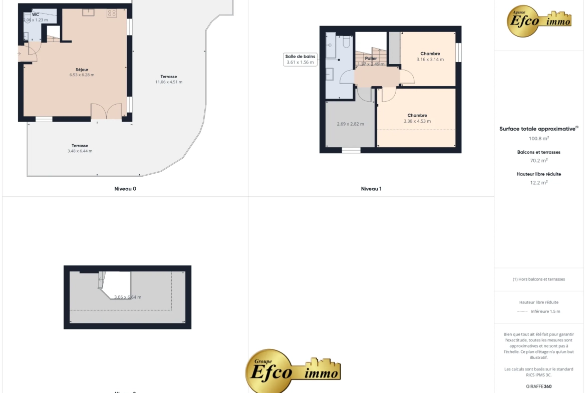 Triplex avec jardin, piscine, garage à Michelbach le Haut, 86m² 