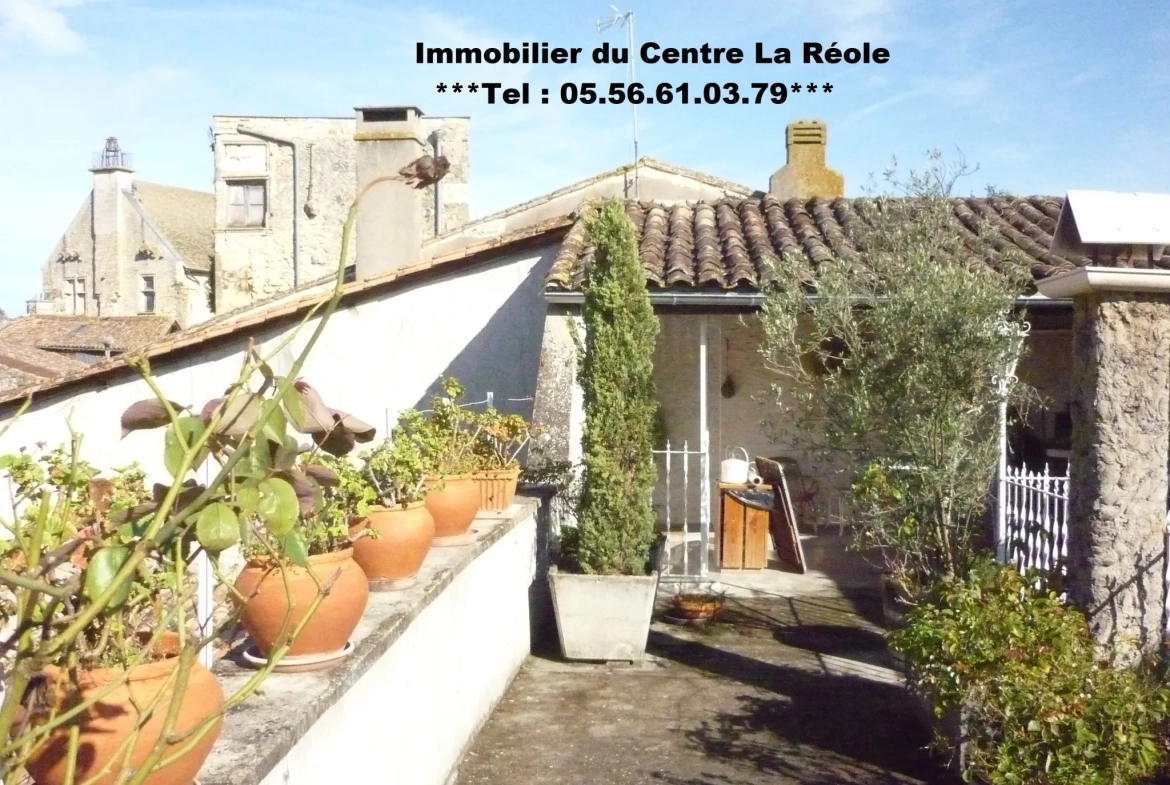 Immeuble de ville de 250 m² avec terrasse et local commercial à La Réole 