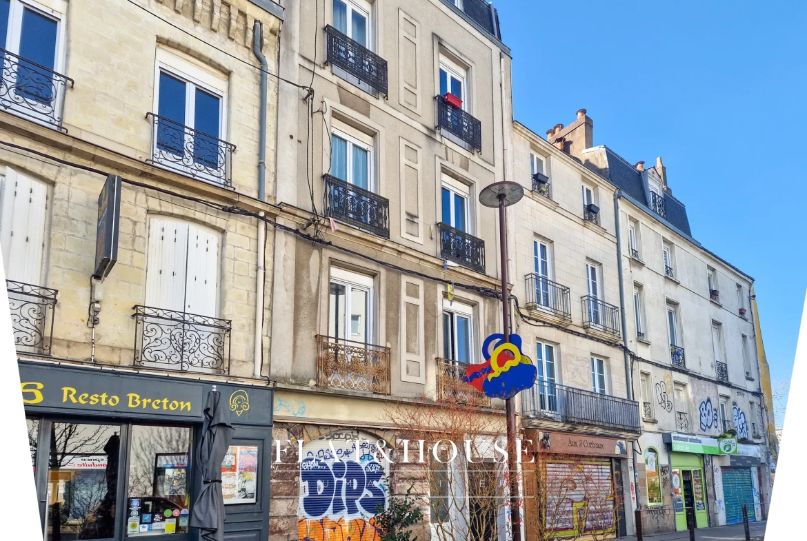 Investissement locatif à Nantes : plateau divisible de 3 studios loués en colocation 