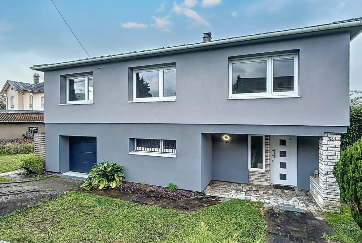 Maison individuelle à Courcelles sur Nied avec 4 chambres, garage et jardin plein sud 