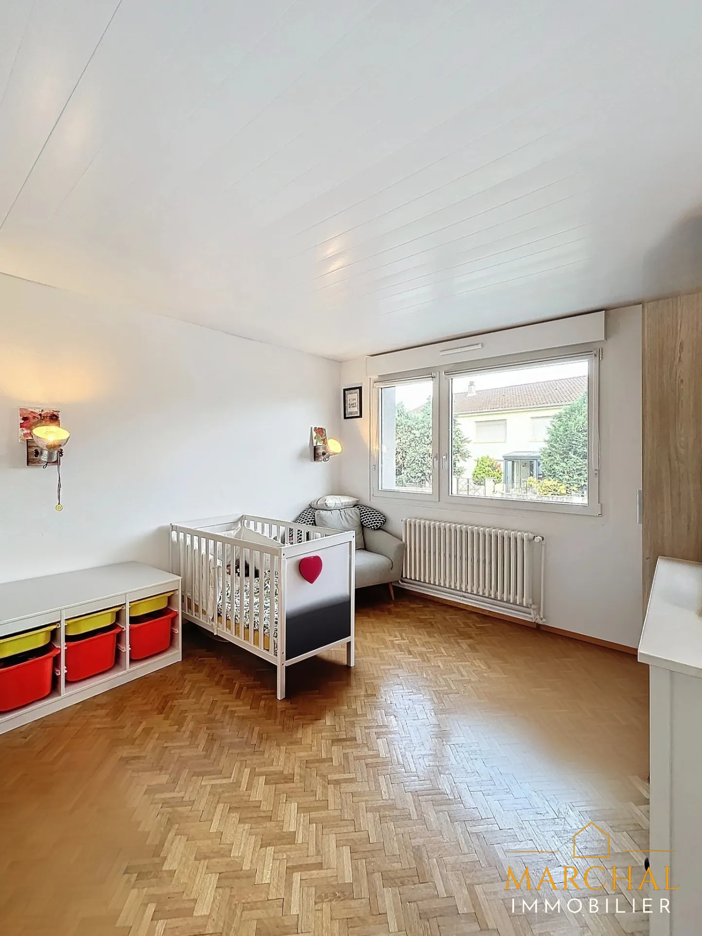 Maison individuelle à Courcelles sur Nied avec 4 chambres, garage et jardin plein sud 