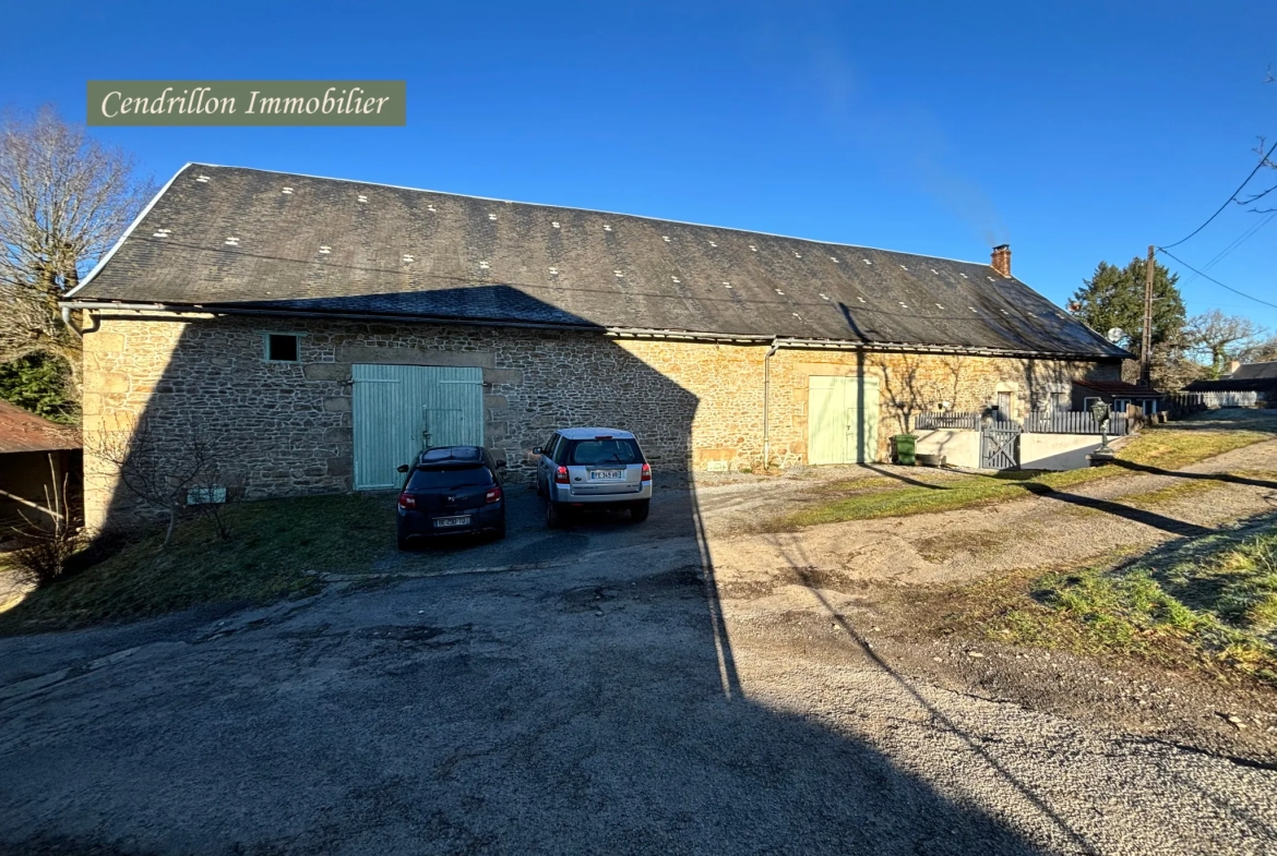 Maison 3 chambres avec garage, dépendances et vue campagne à Bourganeuf 