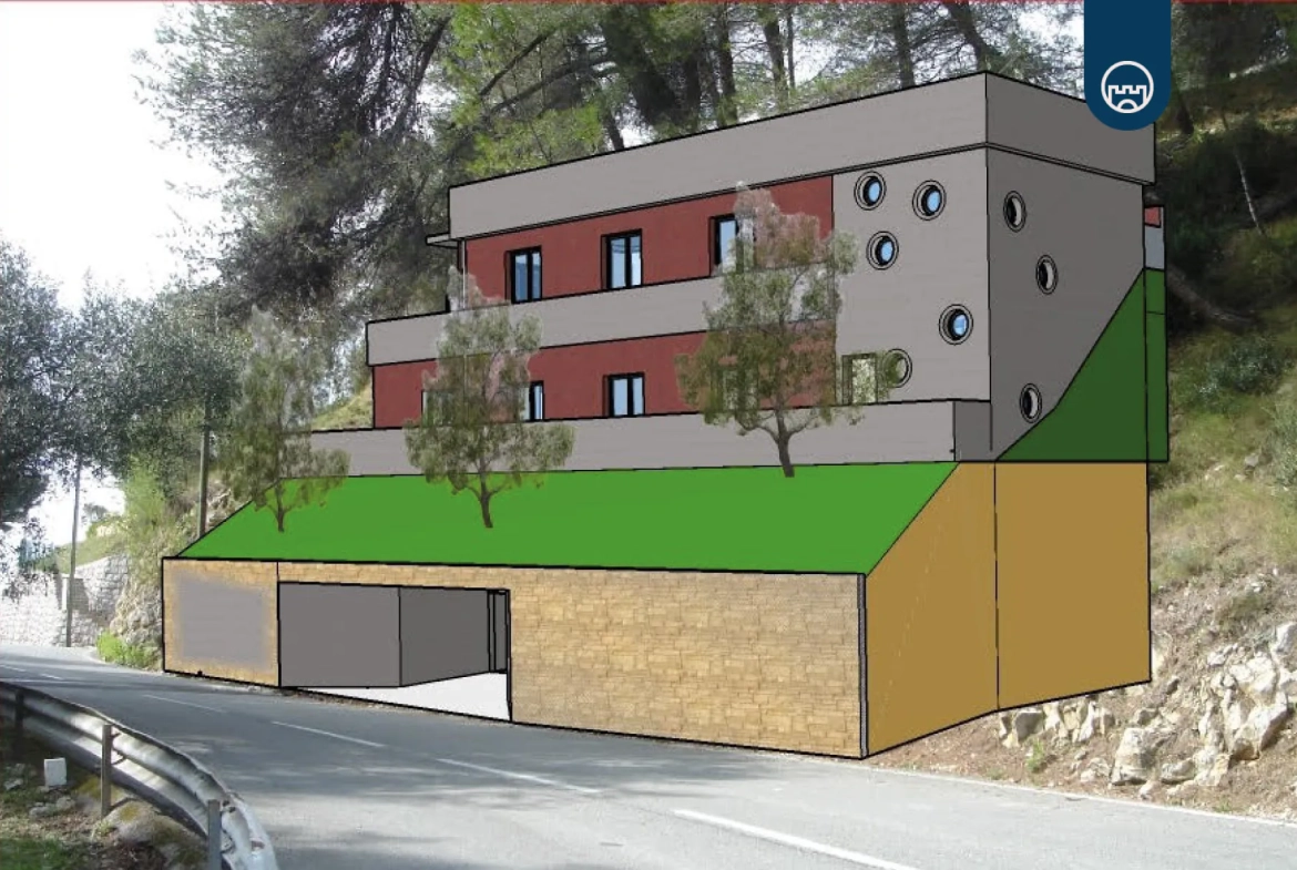 Terrain constructible de 1600 m² à Nice Est en zone pavillonnaire 