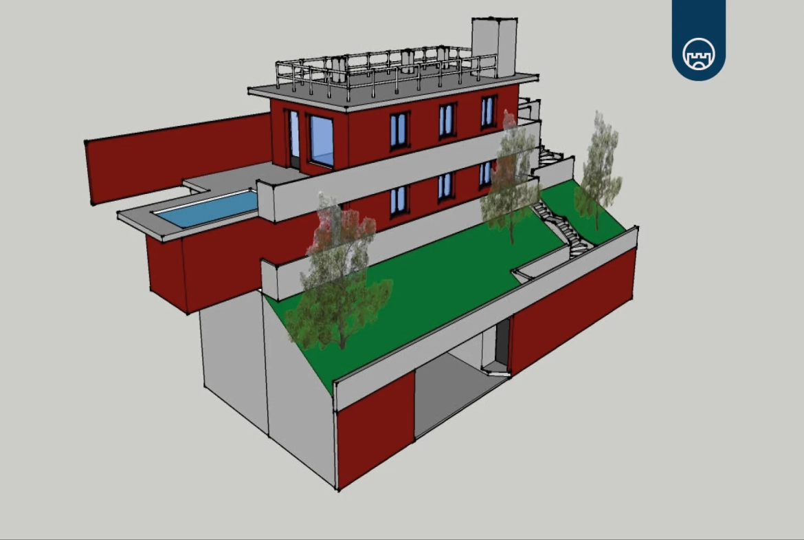 Terrain constructible de 1600 m² à Nice Est en zone pavillonnaire 