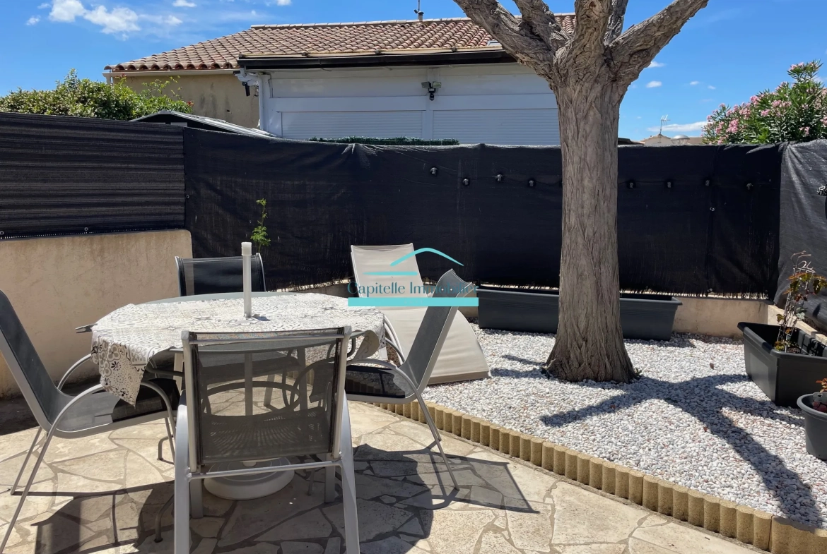 Maison 2 pièces avec mezzanine et jardin exposé sud-ouest à Vic-la-Gardiole 