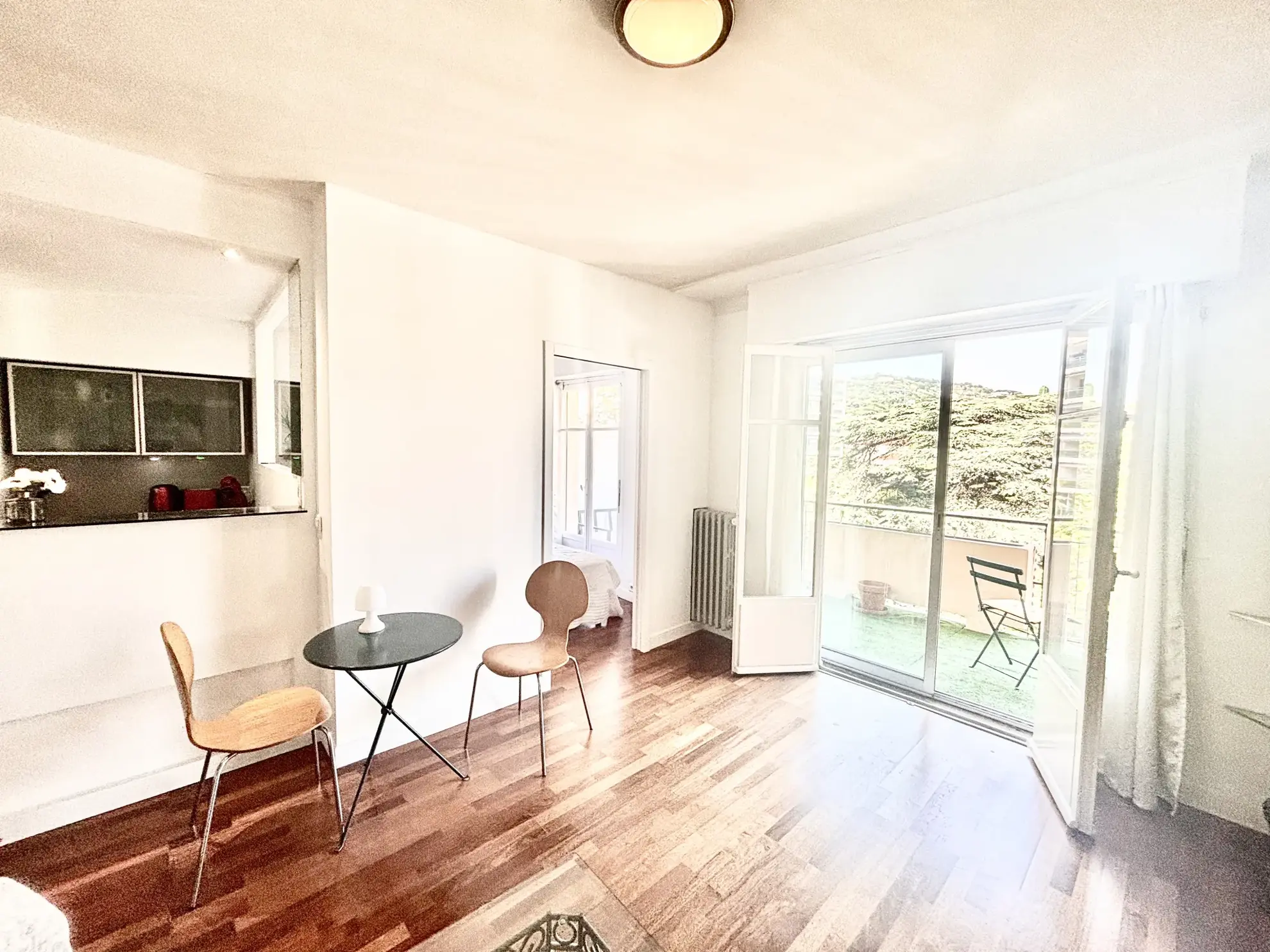 Appartement 2 pièces rénové avec terrasse vue mer à Cannes Petit Juas 