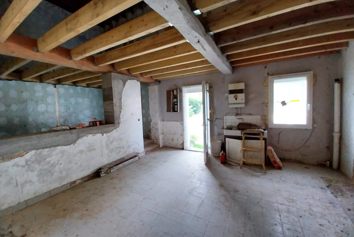 Longère habitable et bâtisse à rénover à Mussidan, proche Bordeaux 