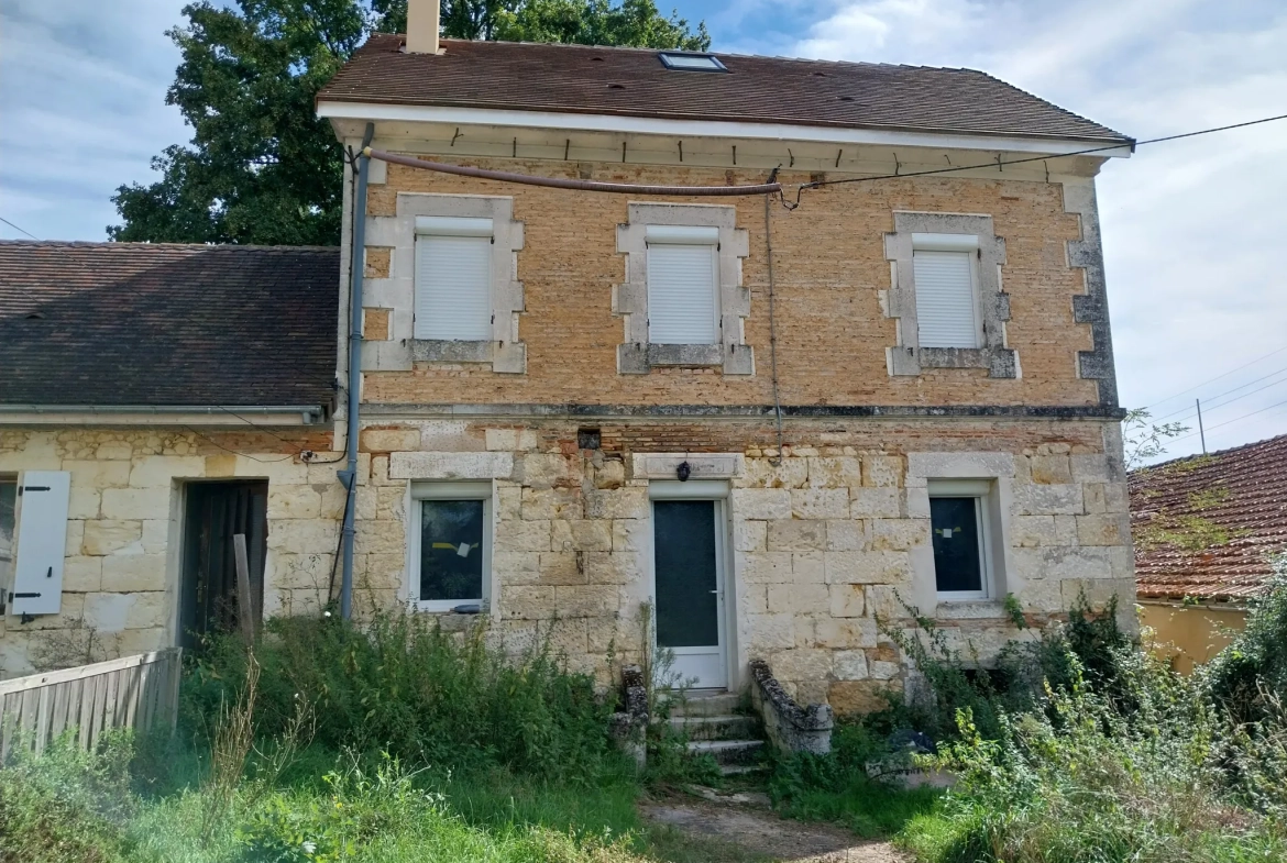 Longère habitable et bâtisse à rénover à Mussidan, proche Bordeaux 