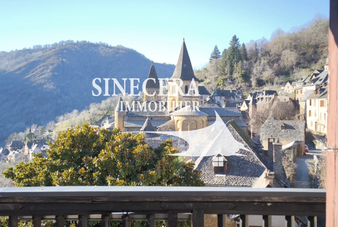 Maison de charme en pierre avec vue panoramique à Conques-en-Rouergue 