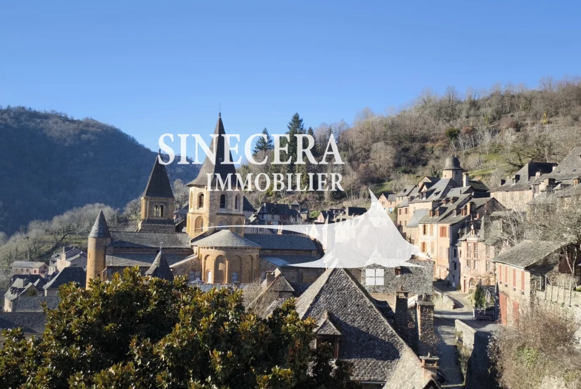 Maison de charme en pierre avec vue panoramique à Conques-en-Rouergue 