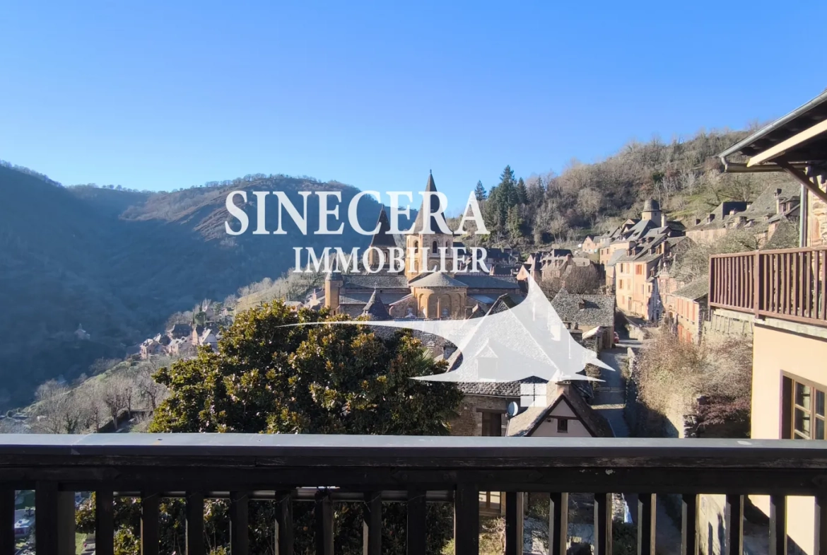 Maison de charme en pierre avec vue panoramique à Conques-en-Rouergue 