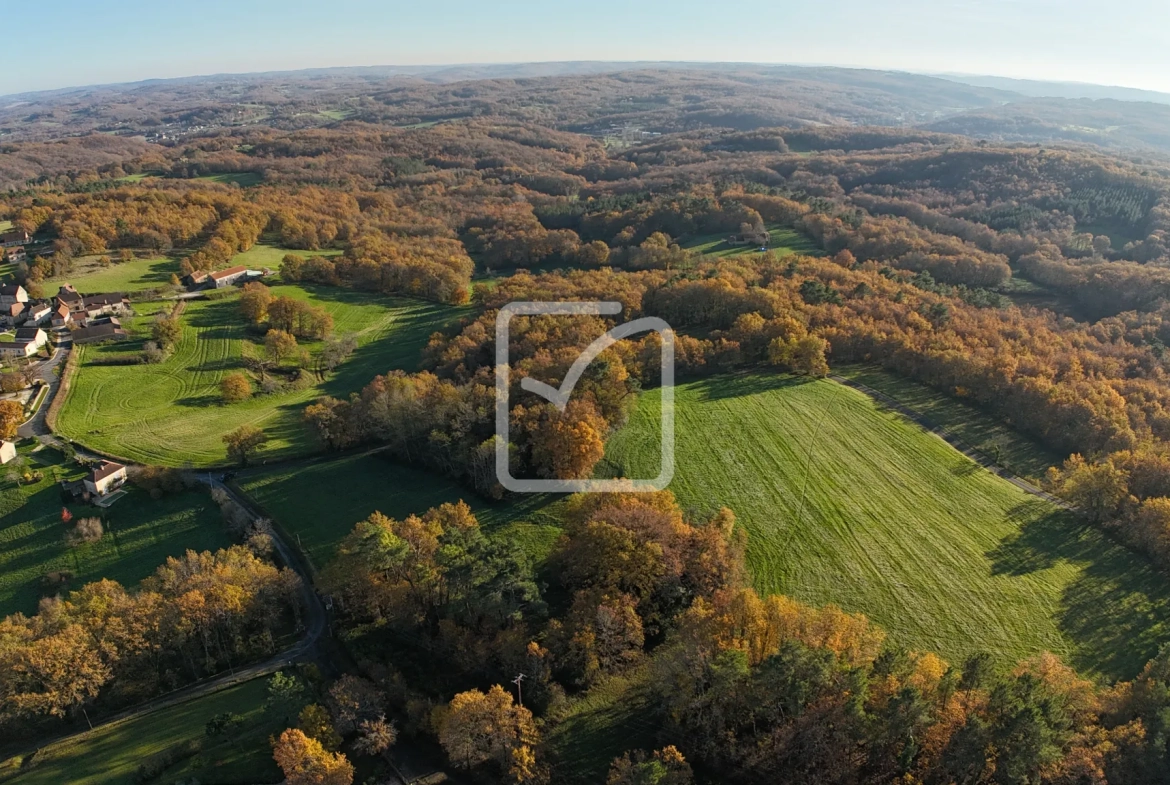 Terrain de 36 348 m² à vendre au cœur du Périgord Noir, zone constructible et espace naturel 