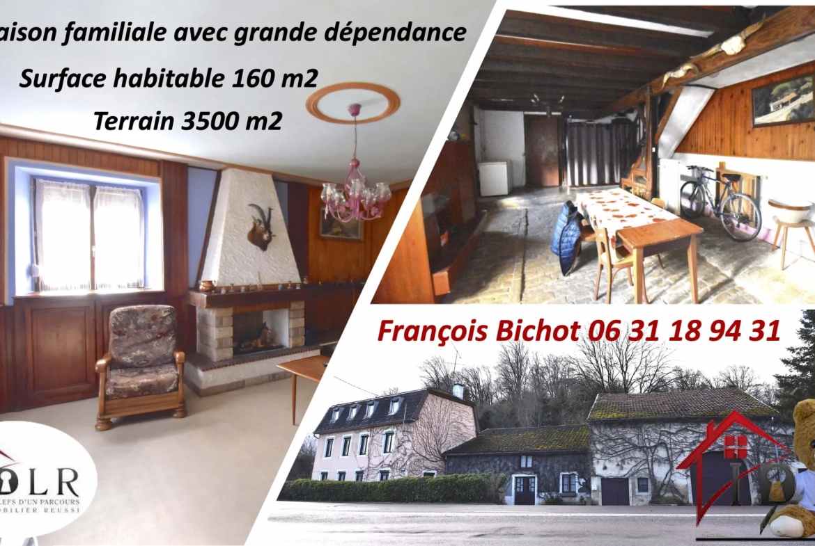 Maison spacieuse de 160 m² avec dépendance à Lougres - Opportunité familiale ou investisseur 