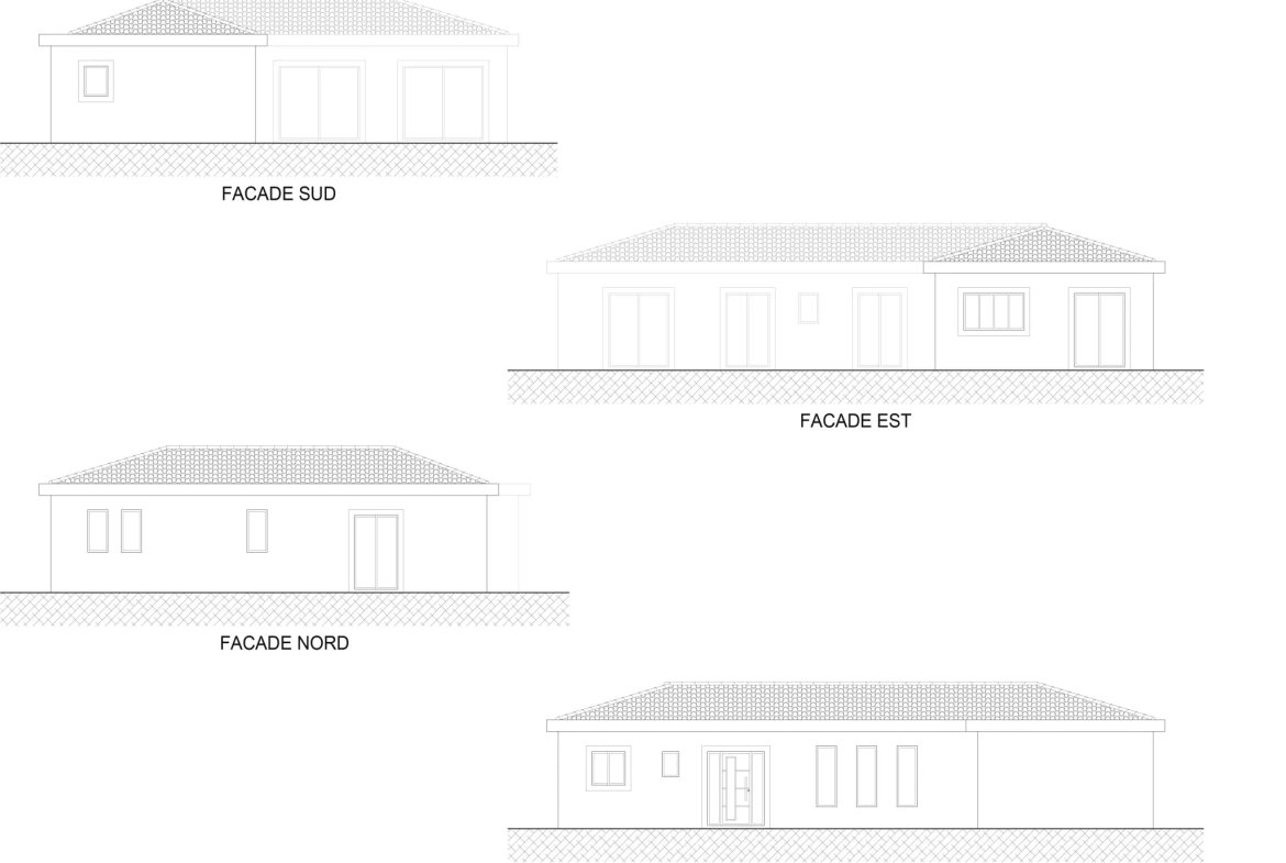 Terrain constructible à vendre à Grasse avec permis purgé, vue dégagée et projet de maison en L 