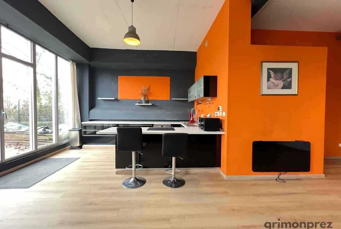 Magnifique loft de 6 pièces avec jardin à Roubaix, vue canal, proche centre-ville 