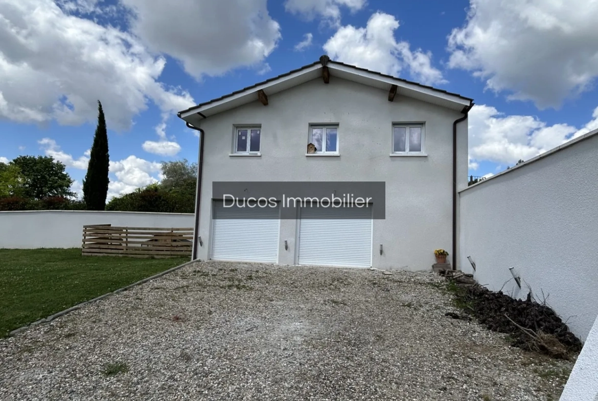 Maison familiale moderne à vendre près de Marmande avec grand garage et jardin clos 