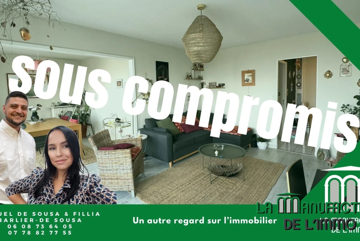 Appartement F4 avec balcon, cave et parking à Saint-Étienne Villeboeuf Le Haut 