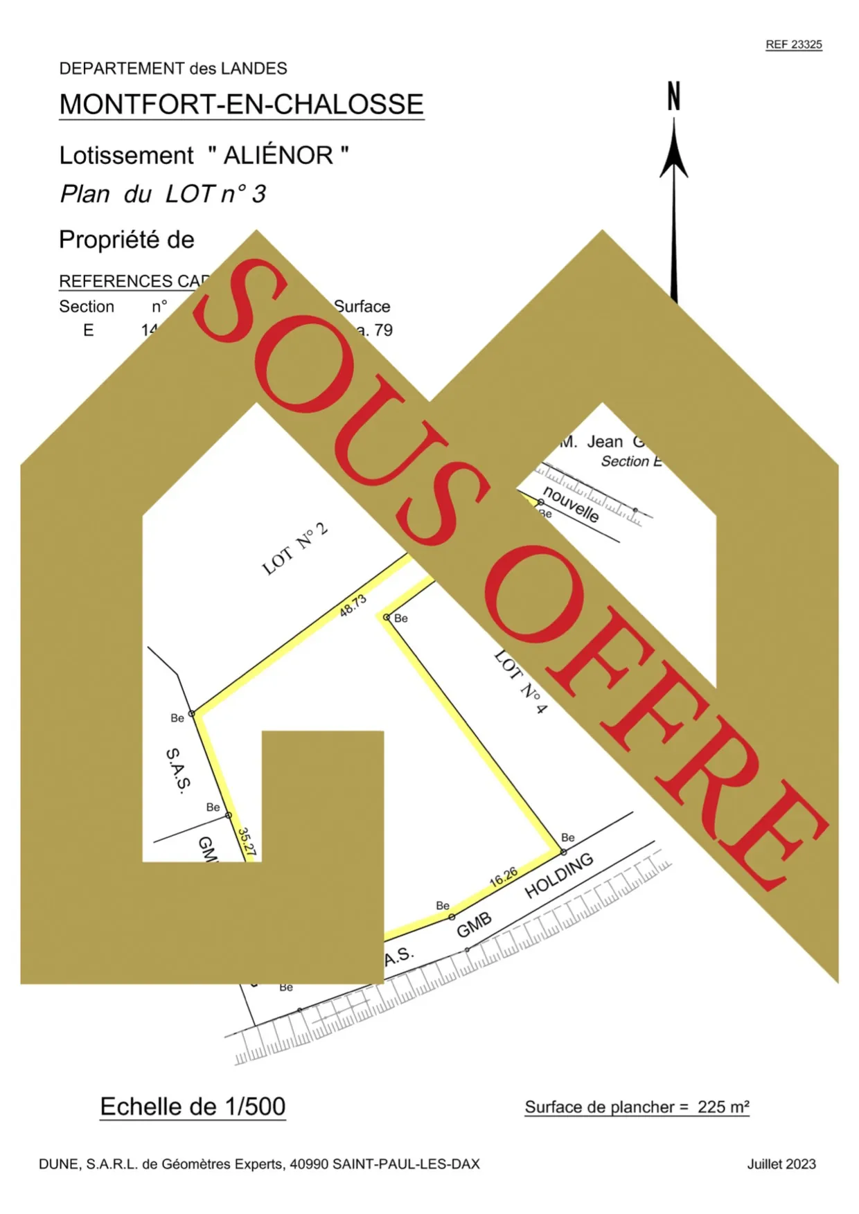 Terrain à vendre à Montfort en Chalosse de 1379 m² pour 51 000 € 