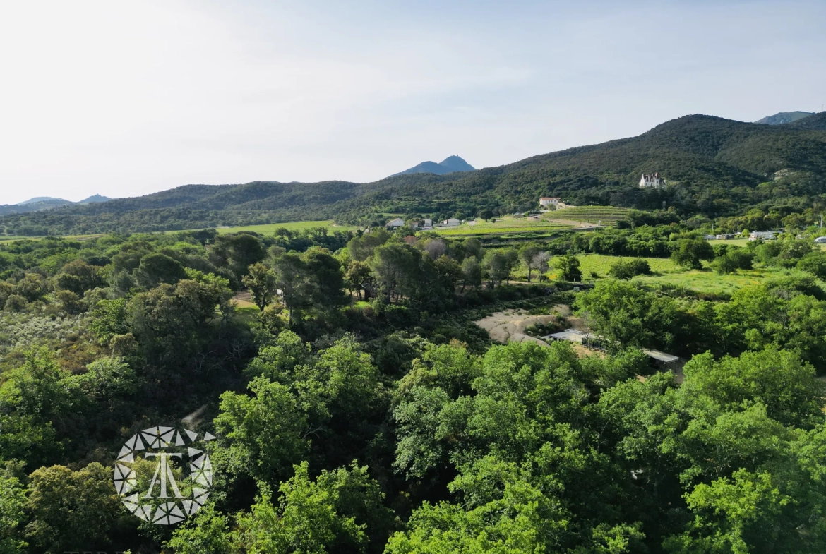 Terrain de loisir à vendre à Argeles-sur-Mer avec vue sur le château de Valmy 