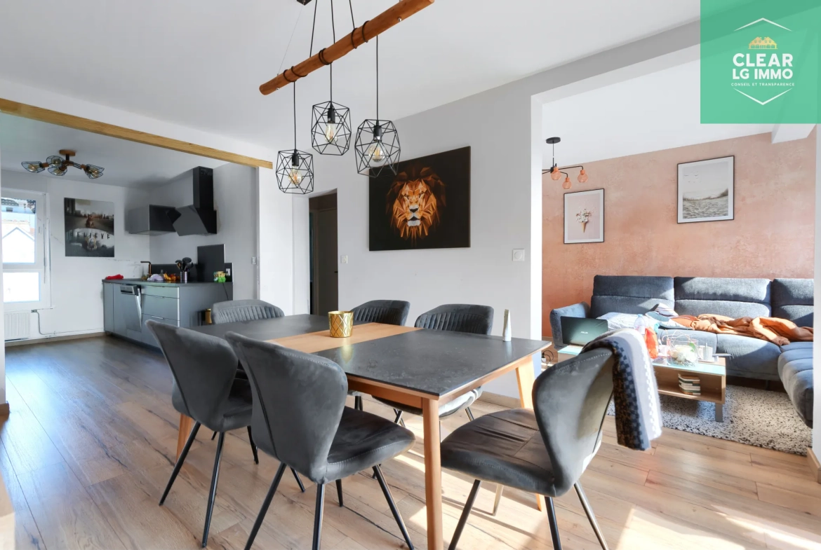 Appartement lumineux de 75 m² à Florange proche frontière luxembourgeoise 