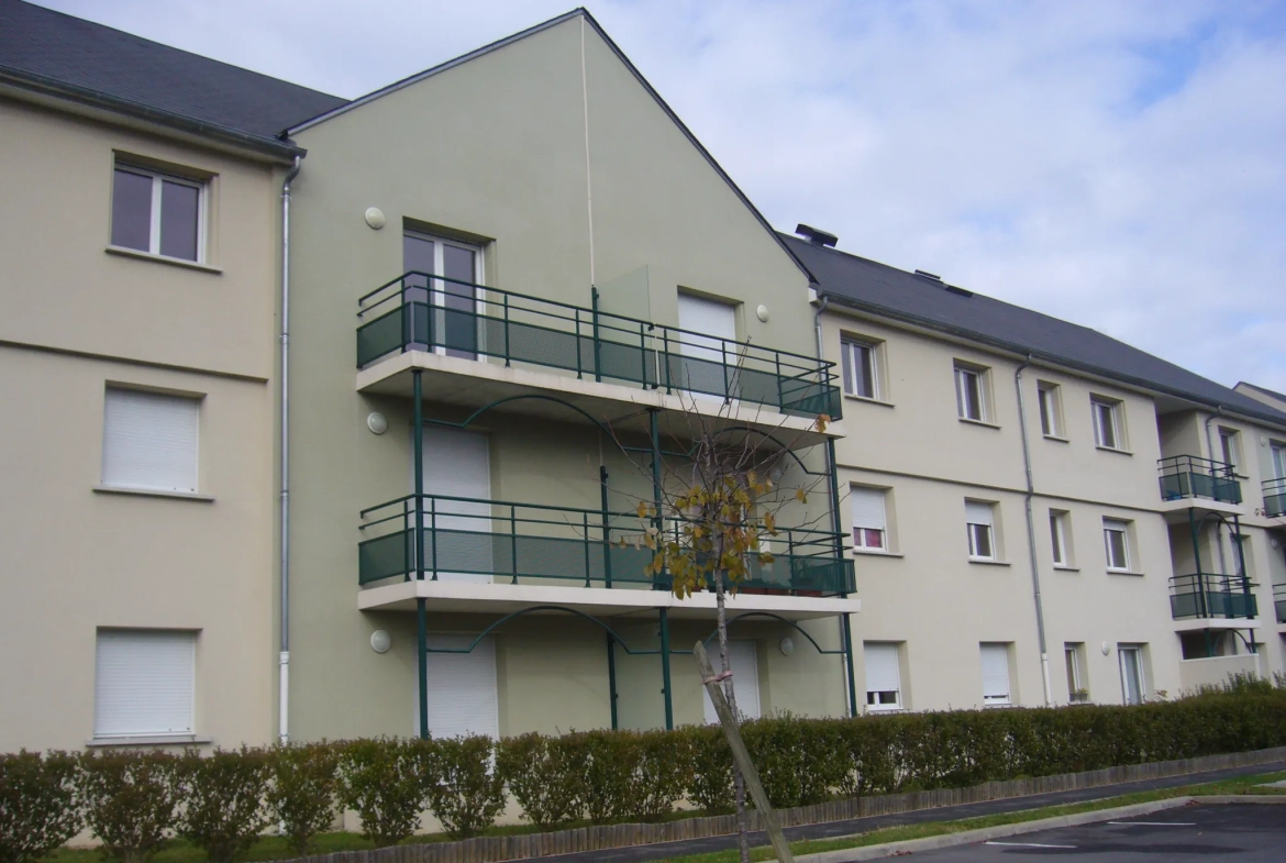 Appartement lumineux de 2 pièces avec balcon et parking à Vierzon 