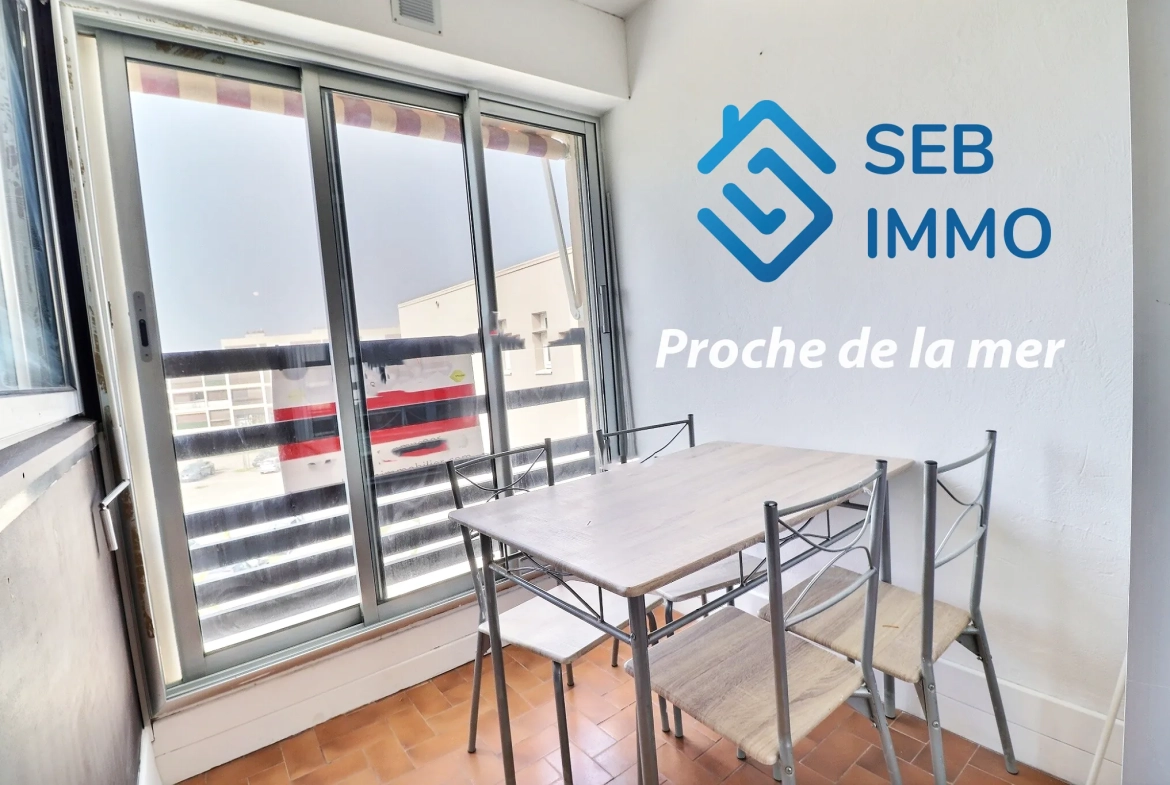Studio de 22,3 m² avec parking et cave à Saint Cyprien, à deux pas de la plage 