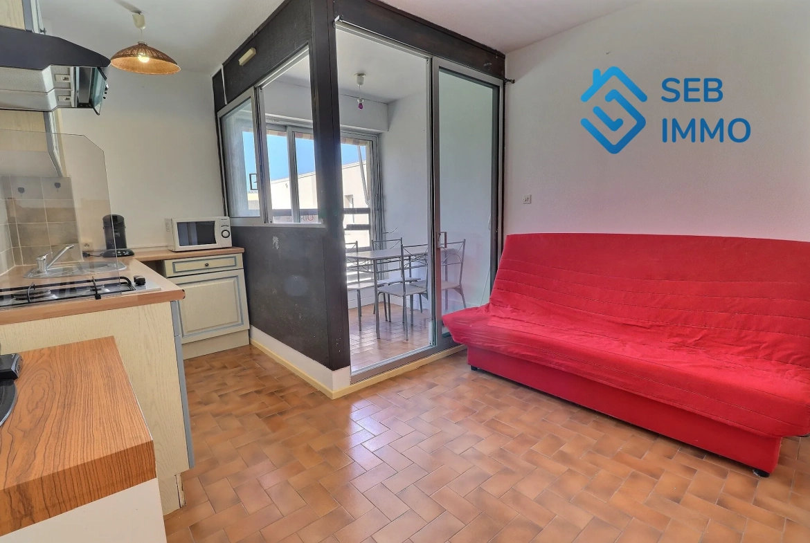 Studio de 22,3 m² avec parking et cave à Saint Cyprien, à deux pas de la plage 