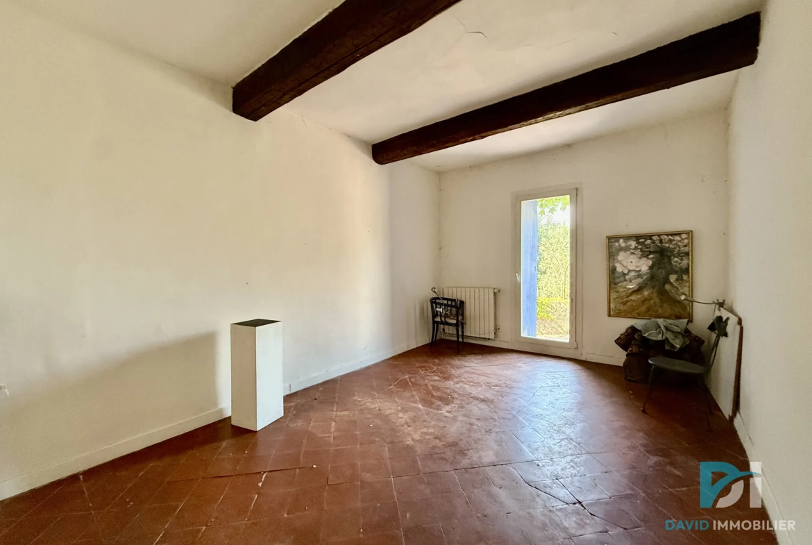 Maison vigneronne à Saint-Thibéry avec garage, terrasses et potentiel d’aménagement 