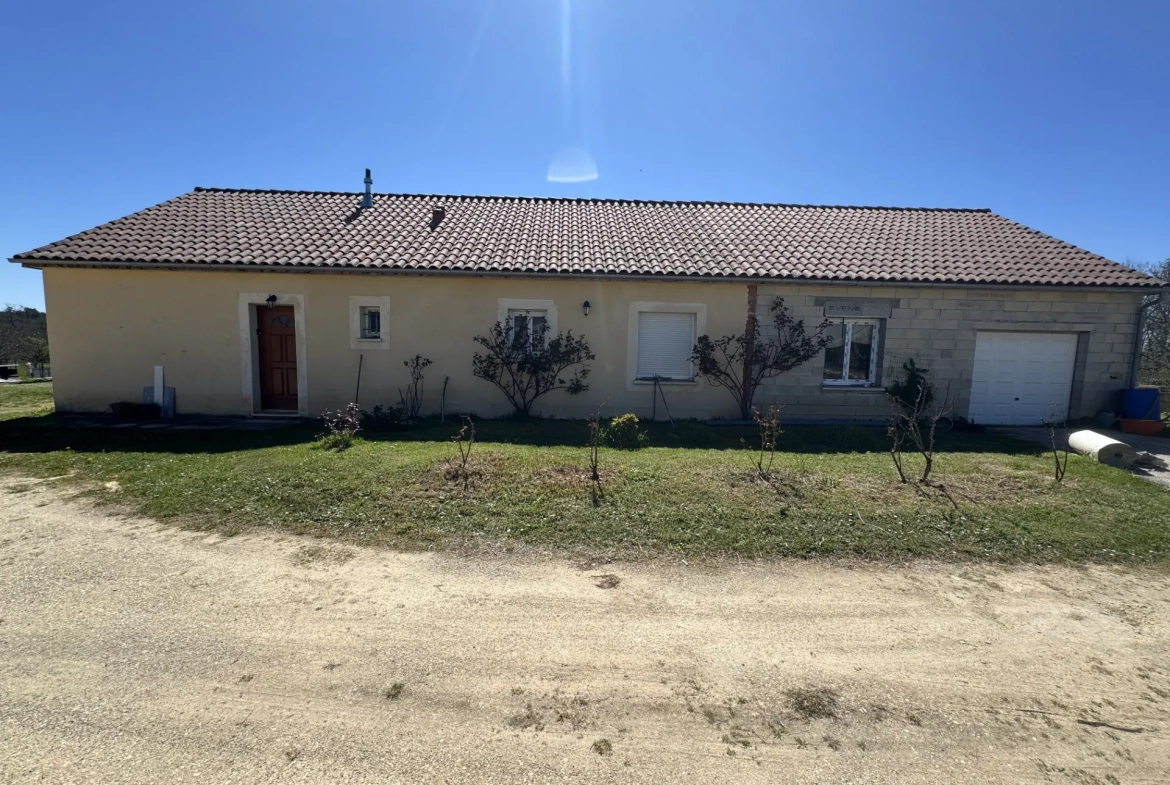 Charmante maison de plain-pied avec 3 chambres à Castelnaud-la-Chapelle 