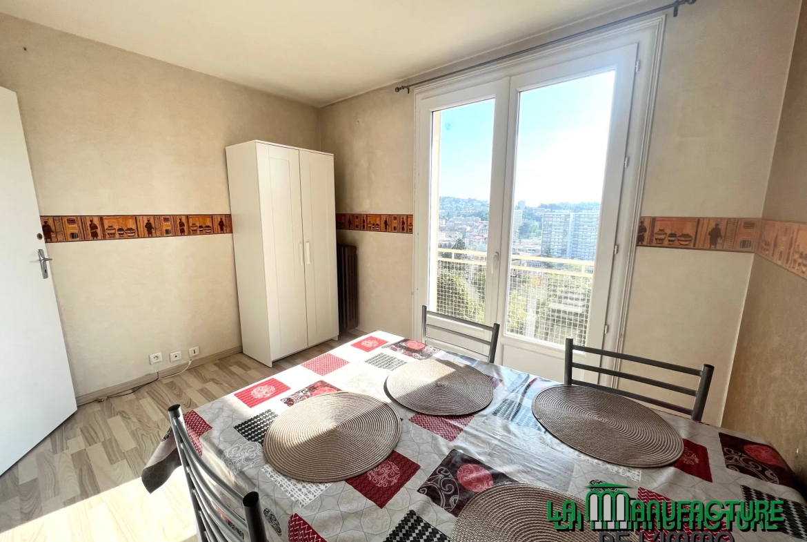 Bel appartement F3 lumineux avec balcon à Saint-Etienne — Idéal investisseurs ou primo-accédants 