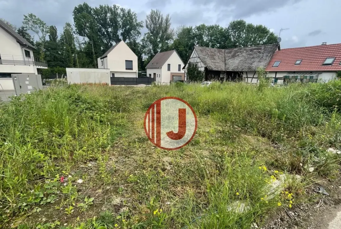 Terrain à bâtir viabilisé de 5,06 ares à Dietwiller, proche Mulhouse 